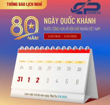  THÔNG BÁO LỊCH NGHỈ LỄ QUỐC KHÁNH 02/09/2025